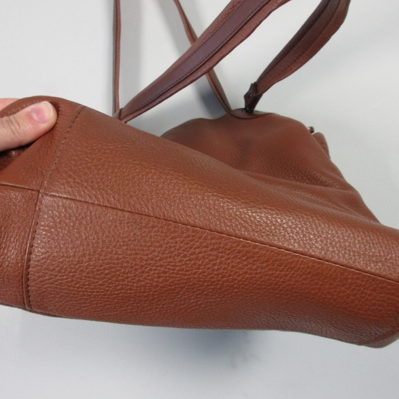 Peruzzi Italian Leather Shoulder Bag Women Brown Purse Handbag Tote Designer 760 - Picture 14 of 16